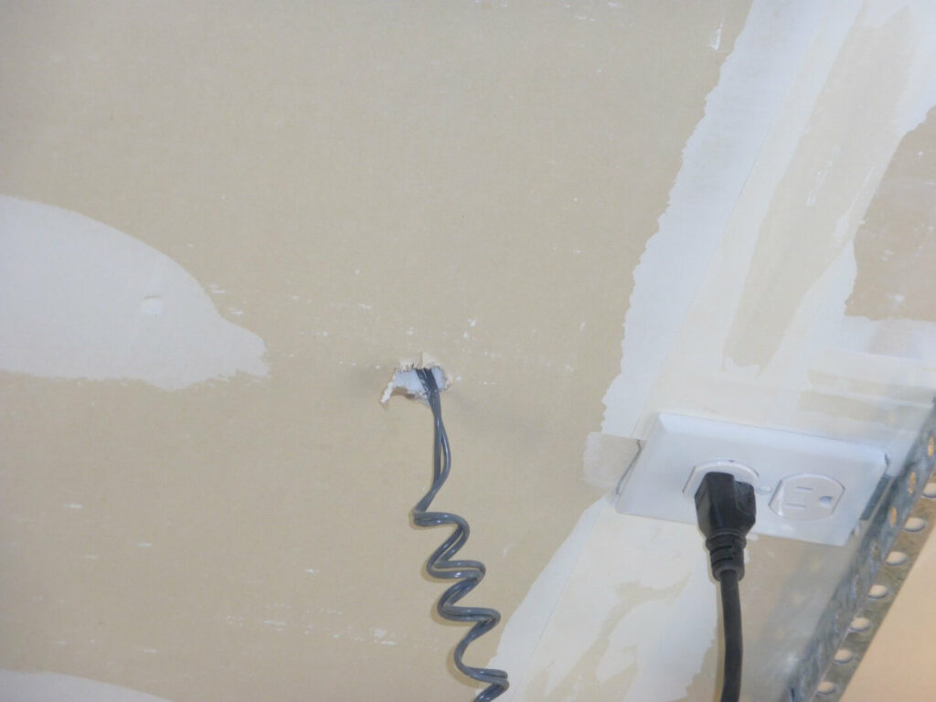 Dylan Chalk photo showing a breach in the garage firewall