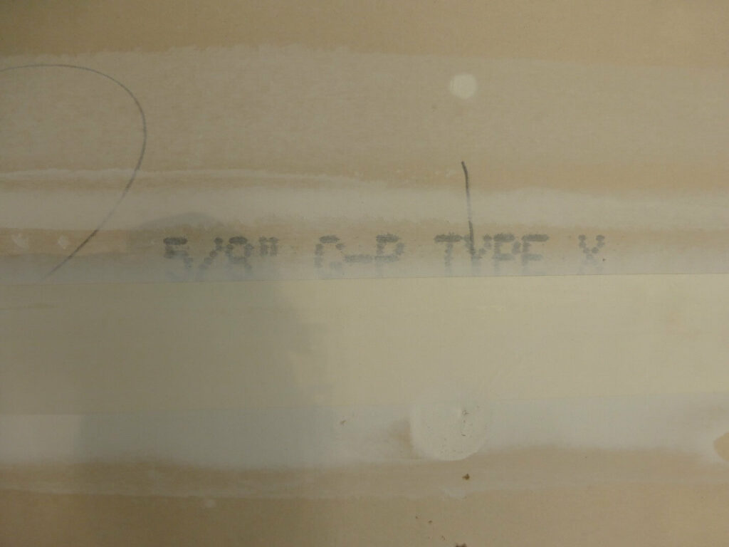 Dylan Chalk photo of fire-rated gypsum drywall