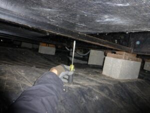 Dylan Chalk photo showing access problems in crawl space