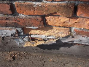 Photo of spalling brick