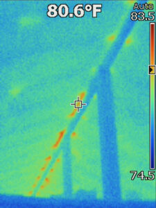 Dylan Chalk infrared camera photo showing heat entering building