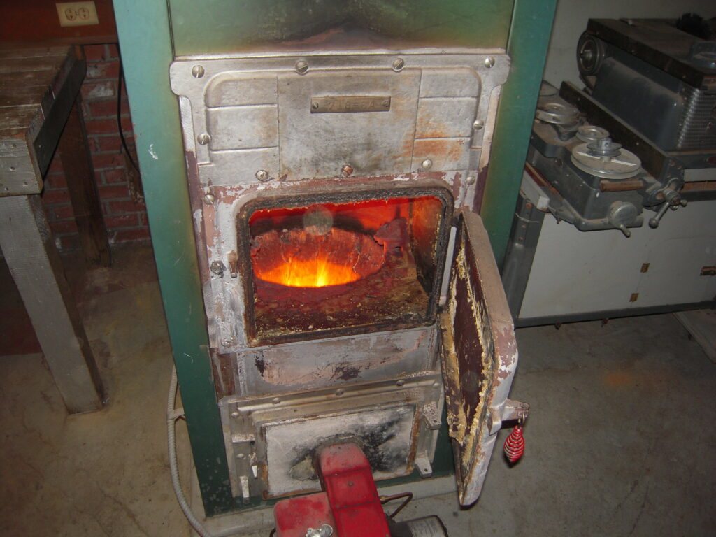 An old boiler that could contain asbestos, found during a home inspection.