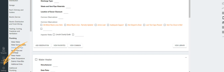 Scribeware Settings Arrow