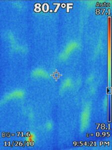 Dylan Chalk infrared camera photo of poorly insulated wall