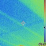 Infrared photo revealing missing insulation