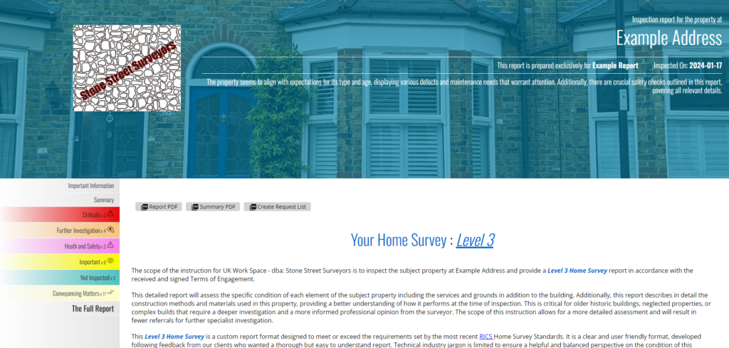ScribeWare UK Home Survey Report Example 2